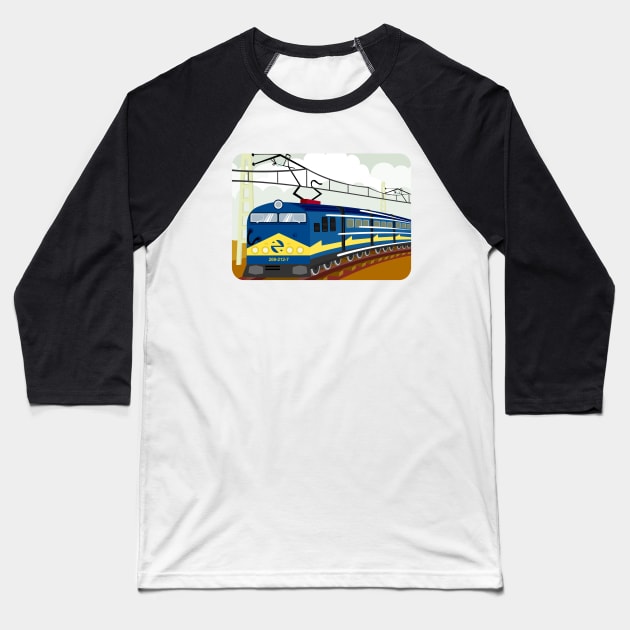 El Tren Baseball T-Shirt by soniapascual